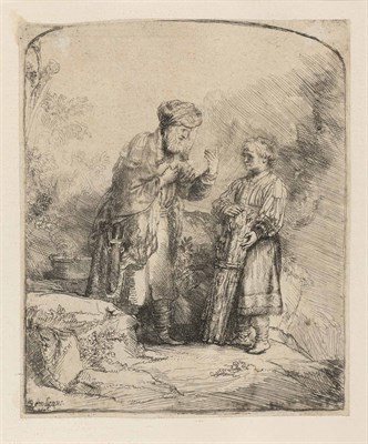 Lot 129 - Rembrandt van Rijn (1606-1669) ABRAHAM AND...
