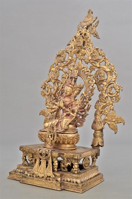 Lot 88 - Tibetan Gilt-Bronze Figure of a Bodhisattva...