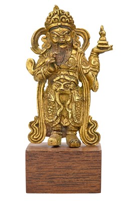 Lot 146 - Chinese Gilt-Bronze Temple Guardian The...