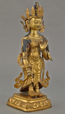 Lot 104 - Tibetan Gilt-Bronze Figure of Padmapani The...