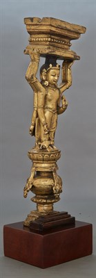Lot 105 - Tibetan Gilt-Bronze Support with Two Deities...