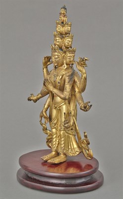 Lot 106 - Gilt-Bronze Figure of Avalokitesvara 18th/19th...