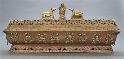 Lot 107 - Tibetan Gilt-Bronze Covered Incense Burner The...