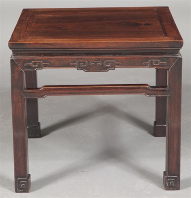 Lot 139 - Chinese Small Hardwood Stool Of square shape,...