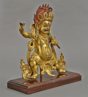 Lot 109 - Tibetan Gilt-Bronze Figure of Vajrapani...