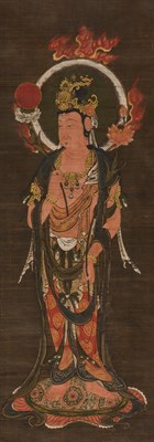 Lot 76 - Japanese School Hanging scroll Bodhisattva Ink,...