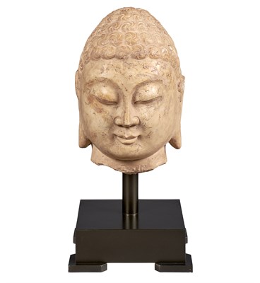 Lot 136 - Chinese Marble Head of Buddha Tang Dynasty...