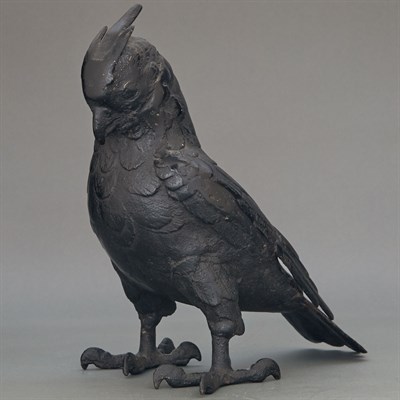 Lot 78 - Japanese Bronze Parrot Meiji Period Height 8...