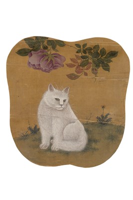 Lot 133 - Chinese School Qing Dynasty Fan format White...