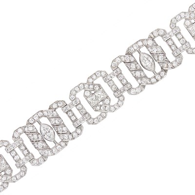 Lot 242 - Platinum and Diamond Bracelet