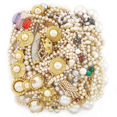 Lot 1687 - Group of Costume Jewelry, Beads and Imitation Pearls