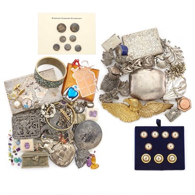 Lot 1686 - Group of Costume Jewelry and Compacts