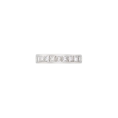 Lot 76 - Platinum and Diamond Band Ring