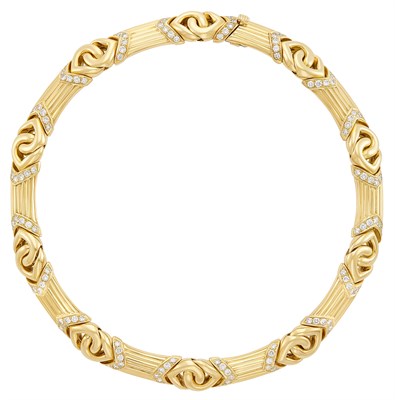 Lot 295 - Gold and Diamond Necklace, Bulgari
