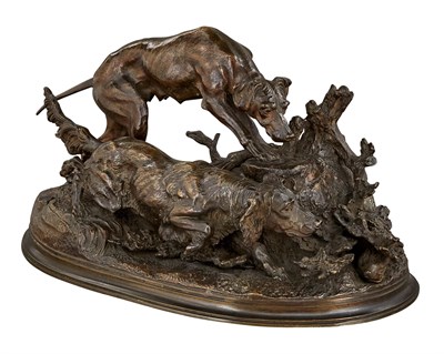 Lot 25 - Jules Moigniez French, 1835-1894 Pointer and...