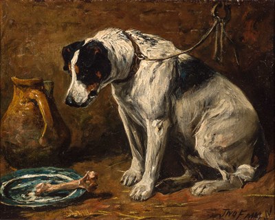 Lot 192 - John Emms British, 1843-1912 Dinner Time, A...