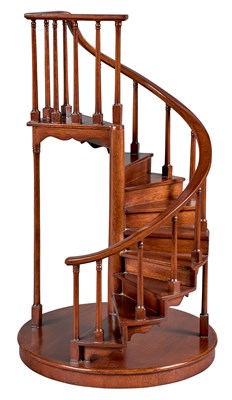 Lot 1067 - Mahogany Architect's Model of a Spiral...