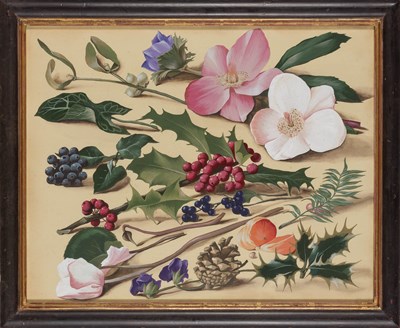 Lot 1106 - American School 19th/20th Century TWO FLOWER...