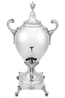 Lot 195 - George III Sterling Silver Hot Water Urn Emick...
