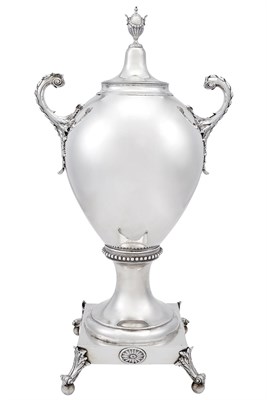 Lot 195 - George III Sterling Silver Hot Water Urn Emick...
