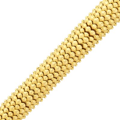 Lot 49 - Gold Bombé Bracelet, Cartier