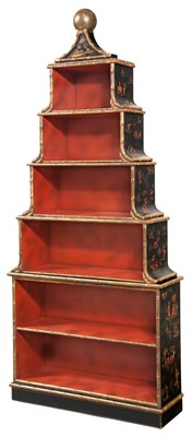 Lot 186 - Regency Style Japanned and Parcel-Gilt...