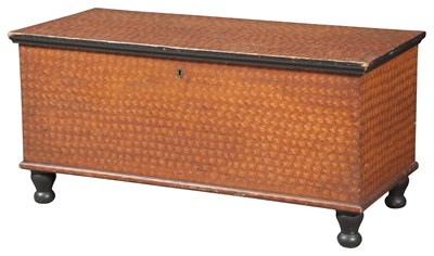 Lot 195 - American Faux Wood Grained Blanket Chest...