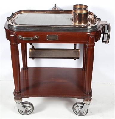 Lot 244 - English Mahogany and Silver Plate Roast Wagon...
