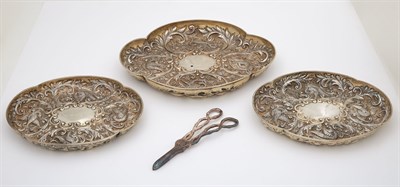 Lot 249 - Set of Three Victorian Sterling Silver Dessert...