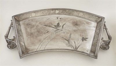Lot 257 - Victorian Aesthetic Movement Silver Plated Fan-...