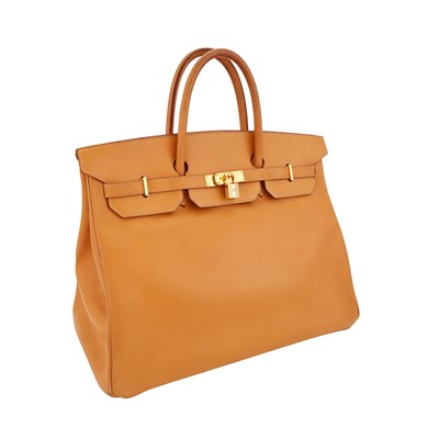 Lot 175 - Natural Vache Leather Handbag, Hermès, Paris