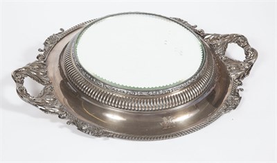 Lot 158 - Sheffield Silver Plate Circular Mirror Plateau...