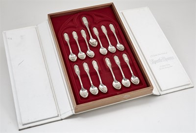 Lot 248 - Cased Set of Thirteen Franklin Mint Sterling...