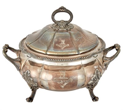 Lot 240 - Victorian Sheffield Plate Round Soup Tureen...
