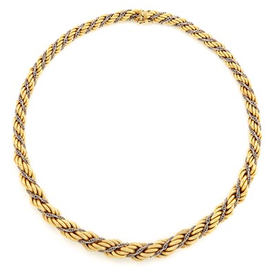Lot 1307 - Two-Color Gold Necklace, Tiffany & Co.