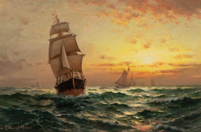 Lot 23 - Edward Moran American, 1829-1901 Fishing Boats...