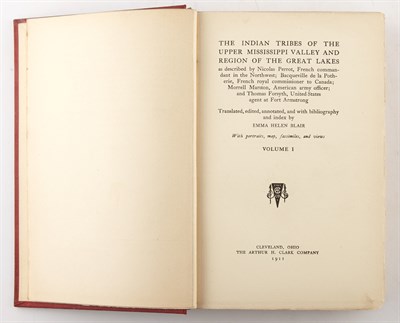 Lot 48 - BLAIR, EMMA H., editor The Indian Tribes of...