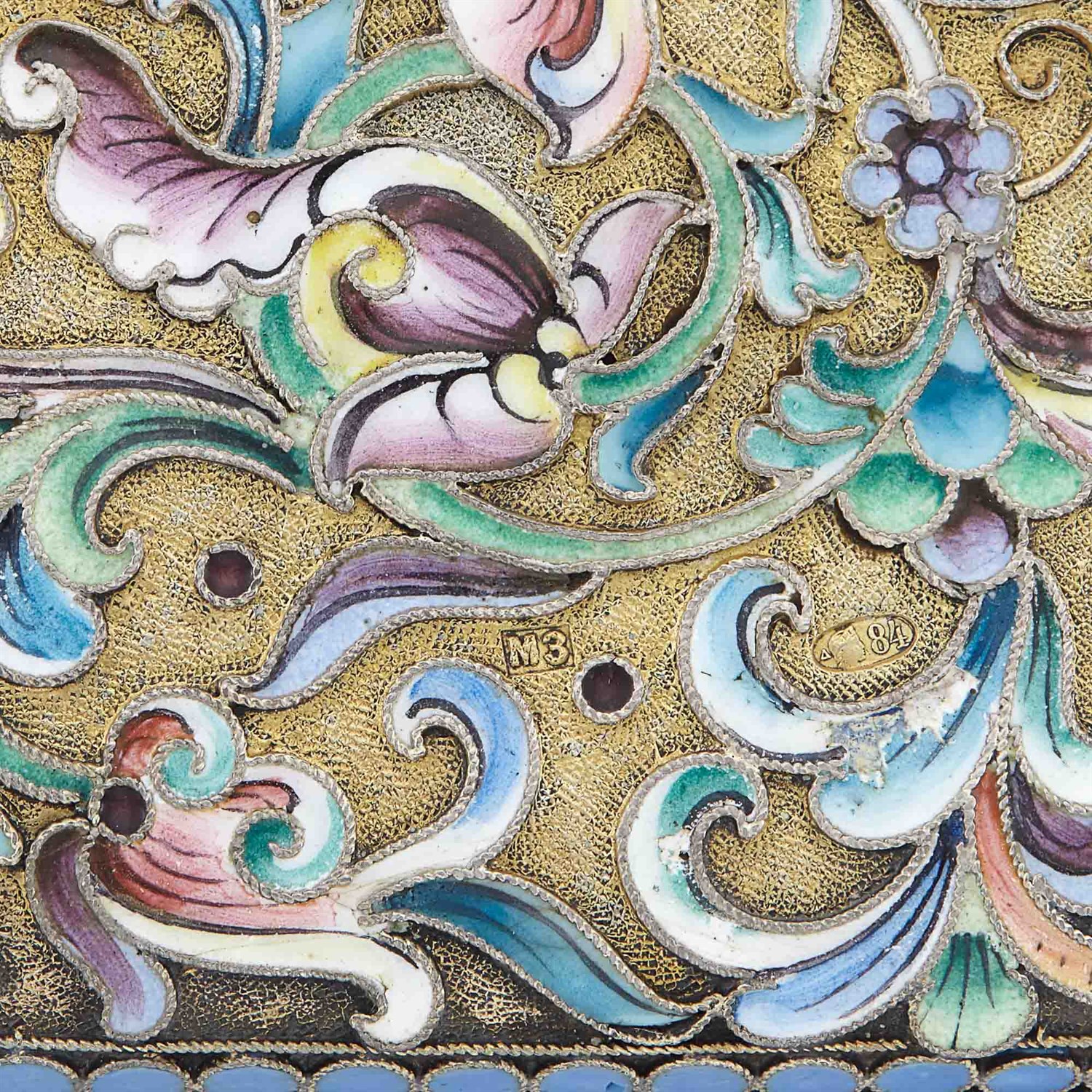 Lot 159 - Russian Silver-Gilt and Cloisonné Enamel...