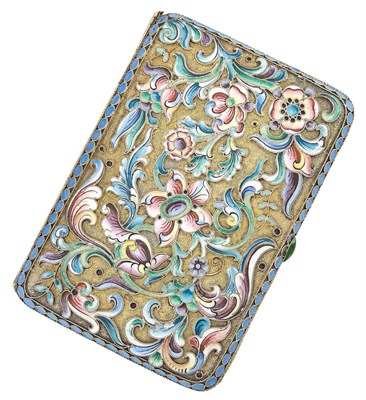 Lot 159 - Russian Silver-Gilt and Cloisonné Enamel...