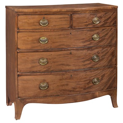 Lot 196 - George III Inlaid Mahogany Bowfront Chest of...