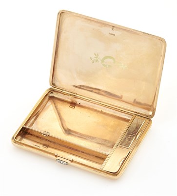Lot 179 - Continental Two-Color Gold Cigarette Case 20th...