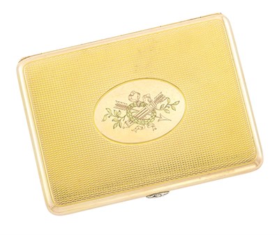 Lot 179 - Continental Two-Color Gold Cigarette Case 20th...