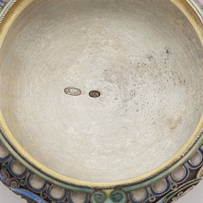 Lot 165 - Russian Silver-Gilt and Cloisonné Enamel Pill...