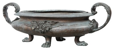 Lot 454 - Patinated Bronze Garden Urn Height 14 inches,...