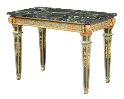 Lot 568 - Italian Neoclassical Painted and Parcel-Gilt...
