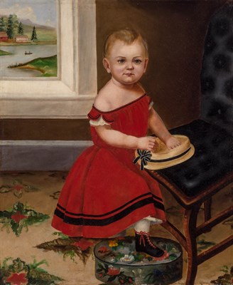 Lot 9 - American School 19th Century Portrait of a...