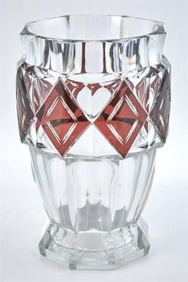 Lot 493 - Val Saint Lambert Amethyst Overlay Glass...