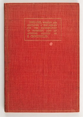 Lot 185 - [JOYCE, R. V.] Dreams, wherein are contained a...