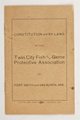 Lot 40 - [ANGLING CLUB] Constitution and By-Laws of the...