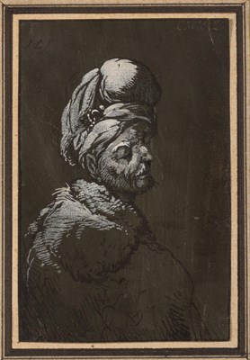 Lot 70 - Januarius Zick German, 1730-1797 Profile Head...